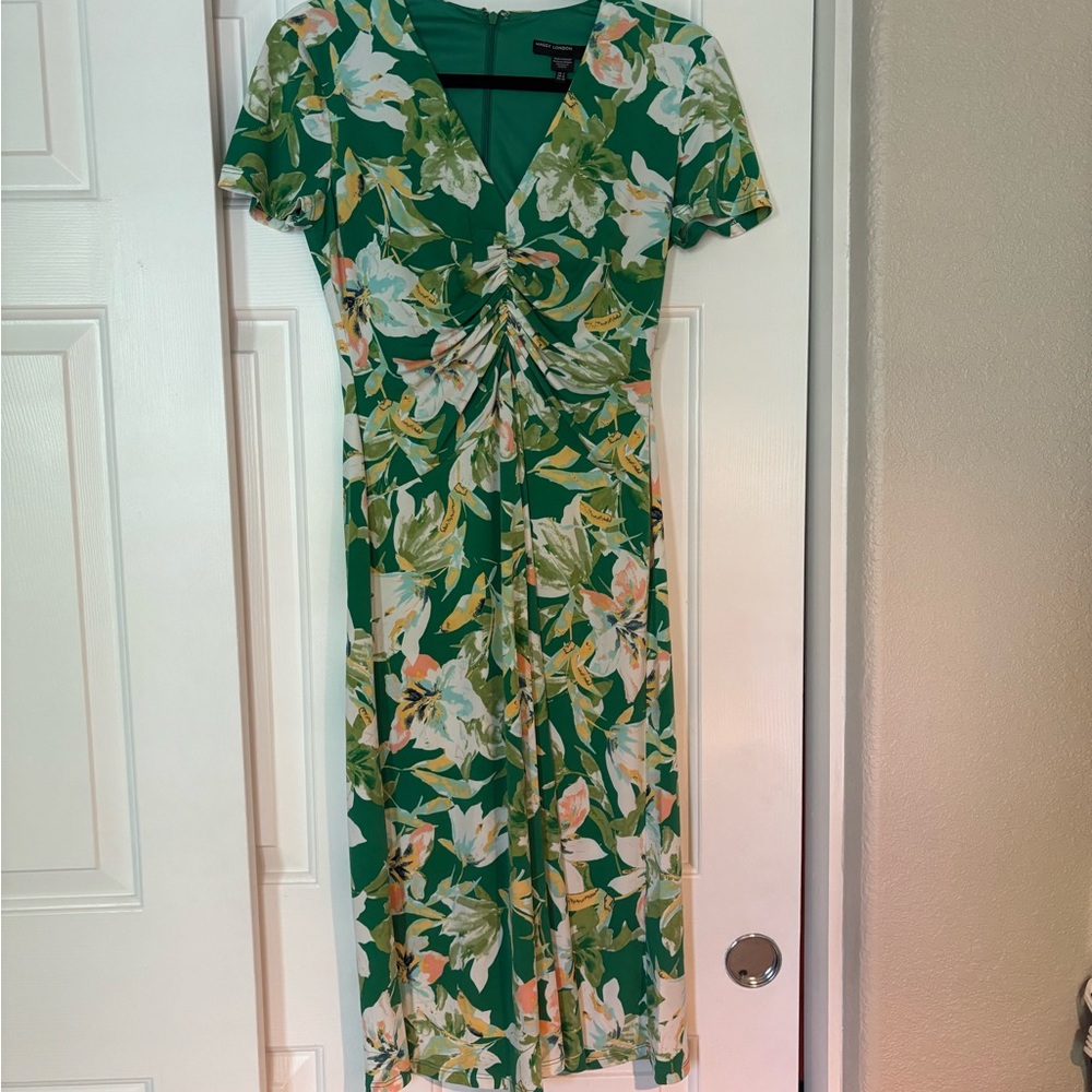 Floral Green Midi Dress